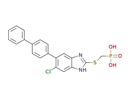 (2-(5-biphenyl-4-yl-6-chloro-1H-benzoimidazol-2-ylsulfanyl)methyl)phosphonic acid