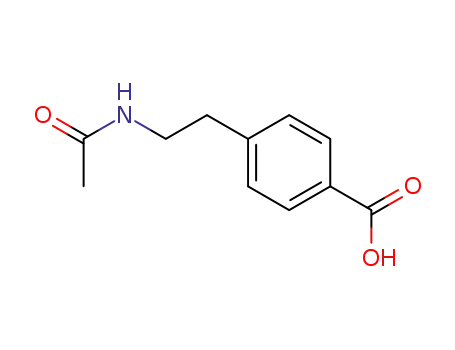 Molecular Structure of 7465-13-6 (4-(2-(N-Acetylamino)ethyl)benzoicacid)