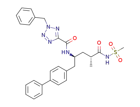 2-benzyl-2H-tetrazole-5-carboxylic acid ((1S,3R)-1-biphenyl-4-ylmethyl-4-methanesulfonylamino-3-methyl-4-oxo-butyl)-amide