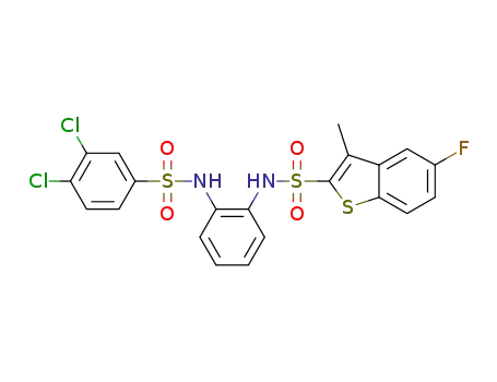 5-fluoro-N-(2-{[(3,4-dichlorophenyl)sulfonyl]amino}phenyl)-3-methyl-1-benzothiophene-2-sulfonamide