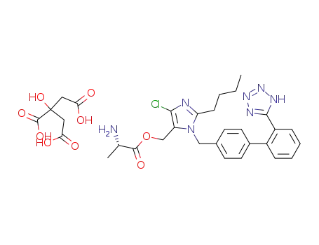 (S)-(1-((2'-(1H-tetrazol-5-yl)biphenyl-4-yl)methyl)-2-butyl-4-chloro-1H-imidazol-5-yl)methyl 2-aminopropanoate citrate