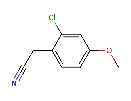 Molecular Structure of 170737-93-6 ((2-Chloro-4-methoxyphenyl)acetonitrile)