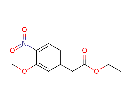 Molecular Structure of 1258845-94-1 (Benzeneacetic acid, 3-Methoxy-4-nitro-, ethyl ester)