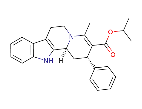 Molecular Structure of 1225230-86-3 ((2S,12bS)-isopropyl 4-methyl-2-phenyl-1,2,6,7,12,12b-hexahydroindolo[2,3-a]quinolizine-3-carboxylate)