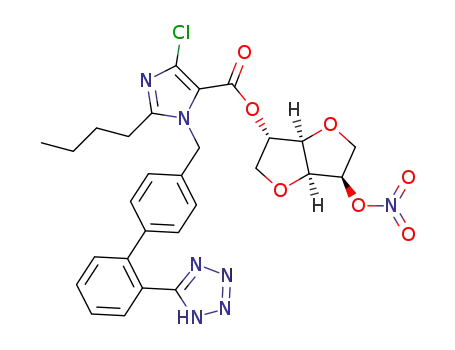 (3S,3aR,6R,6aS)-6-(nitrooxy)hexahydrofuro[3,2-b]furan-3-yl 2-butyl-4-chloro-1-{[2'-(1H-tetrazol-5-yl)biphenyl-4-yl]methyl}-1H-imidazole-5-carboxylate