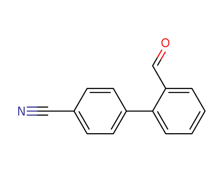 Molecular Structure of 199939-26-9 (2'-FORMYL-BIPHENYL-4-CARBONITRILE)
