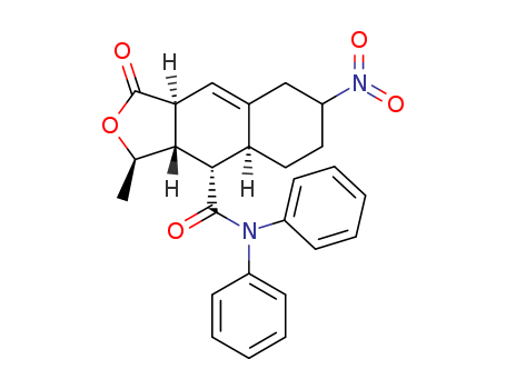 (3R,3aS,4S,4aS,7R,9aR)-3-
methyl-7-nitro-1-oxo-N,Ndiphenyl-1,3,3a,4,4a,5,6,7,8,9adecahydronaphtho[2,3-c]furan- 4-carboxamide