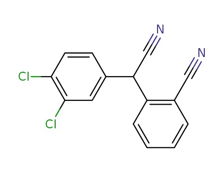 Molecular Structure of 127667-21-4 (2-[Cyano-(3,4-dichloro-phenyl)-methyl]-benzonitrile)