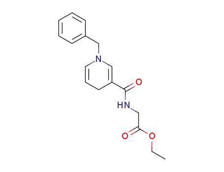 Molecular Structure of 88704-67-0 (Glycine, N-[[1,4-dihydro-1-(phenylmethyl)-3-pyridinyl]carbonyl]-, ethyl
ester)