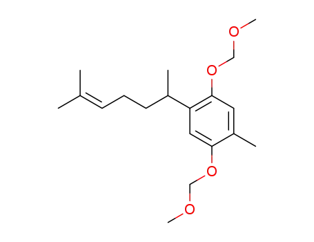 Molecular Structure of 170235-99-1 (Benzene,
1-(1,5-dimethyl-4-hexenyl)-2,5-bis(methoxymethoxy)-4-methyl-)