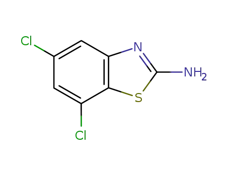 Molecular Structure of 158465-13-5 (2-Benzothiazolamine,5,7-dichloro-(9CI))