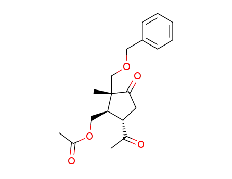 Cyclopentanone,
4-acetyl-3-[(acetyloxy)methyl]-2-methyl-2-[(phenylmethoxy)methyl]-,
(2R,3R,4S)-