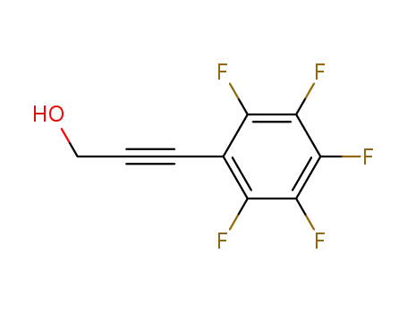 Molecular Structure of 61794-45-4 (2-Propyn-1-ol, 3-(pentafluorophenyl)-)