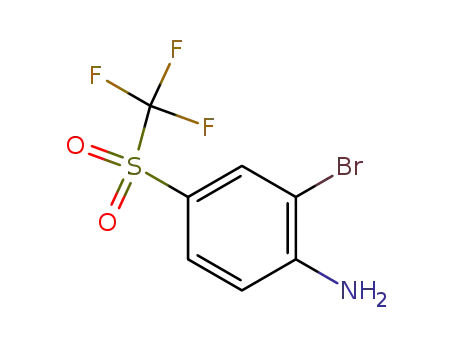 Molecular Structure of 16368-43-7 (2-bromo-4-(trifluoromethylsulfonyl)benzenamine)