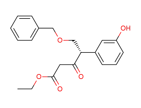 (S)-ethyl 5-benzyloxy-4-<3-(hydroxy)phenyl>-3-oxopentanoate