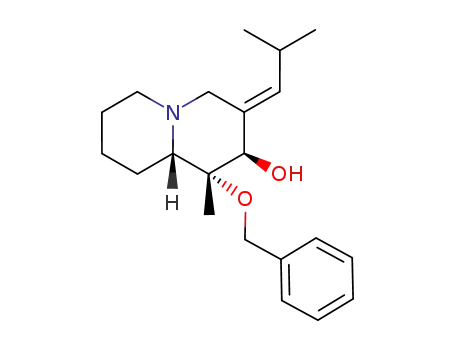 (1R,2R,9aS)-1-(benzyloxy)-2-hydroxy-3(E)-isobutylidene-1-methyloctahydroquinolizine