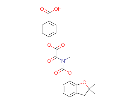 Benzoic acid,4-[[2-[[[(2,3-dihydro-2,2-dimethyl-7-benzofuranyl)oxy]carbonyl]methylamino]-2-oxoacetyl]oxy]-