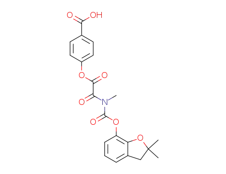 Molecular Structure of 105315-55-7 (4-({[{[(2,2-dimethyl-2,3-dihydro-1-benzofuran-7-yl)oxy]carbonyl}(methyl)amino](oxo)acetyl}oxy)benzoic acid)