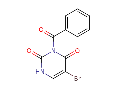 Molecular Structure of 206762-91-6 (2,4(1H,3H)-Pyrimidinedione, 3-benzoyl-5-bromo-)