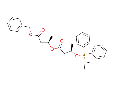 Molecular Structure of 178246-79-2 (α-benzyl-ω-[(tert-butyl)diphenylsilyloxy]bis[(R)-oxy(3-methyl)-1-oxopropane-1,3-diyl])