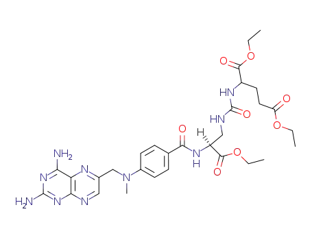 2-[3-((S)-2-{4-[(2,4-Diamino-pteridin-6-ylmethyl)-methyl-amino]-benzoylamino}-2-ethoxycarbonyl-ethyl)-ureido]-pentanedioic acid diethyl ester