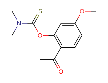 Molecular Structure of 107514-46-5 (O-2-acetyl-5-methoxyphenyl N,N-dimethylcarbamothioate)