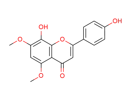 Molecular Structure of 89456-35-9 (4H-1-Benzopyran-4-one, 8-hydroxy-2-(4-hydroxyphenyl)-5,7-dimethoxy-)