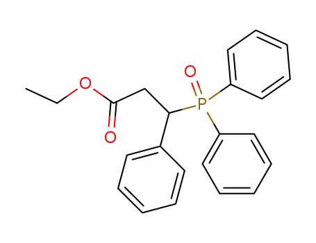 Molecular Structure of 145290-30-8 (3-(Diphenyl-phosphinoyl)-3-phenyl-propionic acid ethyl ester)