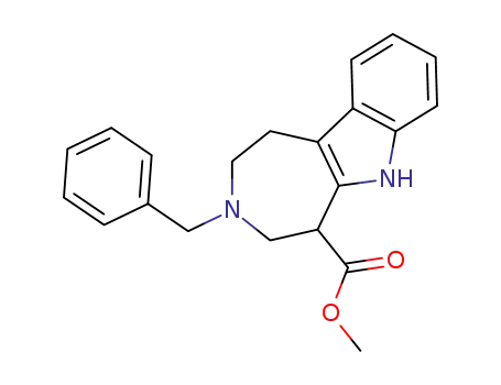 Molecular Structure of 66859-30-1 (AZEPINO[4,5-B]INDOLE-5-CARBOXYLIC ACID,1,2,3,4,5,6-HEXAHYDRO-3-(PHENYLMETHYL)-,METHYL ESTER)