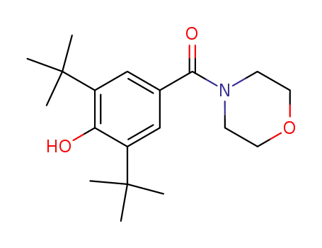 Molecular Structure of 62951-95-5 (Morpholine, 4-[3,5-bis(1,1-dimethylethyl)-4-hydroxybenzoyl]-)