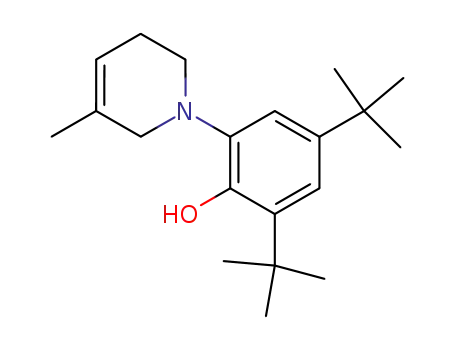 Molecular Structure of 78657-10-0 (Phenol,
2-(3,6-dihydro-5-methyl-1(2H)-pyridinyl)-4,6-bis(1,1-dimethylethyl)-)