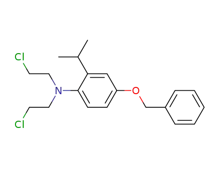 Molecular Structure of 156079-22-0 ((4-Benzyloxy-2-isopropyl-phenyl)-bis-(2-chloro-ethyl)-amine)