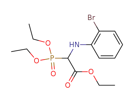 Molecular Structure of 187034-16-8 (Ethyl 2-(2-bromophenylamino)-2-diethoxyphosphorylacetate)
