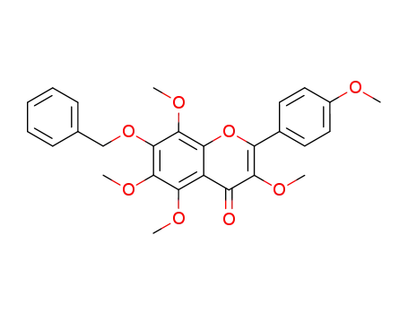4H-1-Benzopyran-4-one,
3,5,6,8-tetramethoxy-2-(4-methoxyphenyl)-7-(phenylmethoxy)-