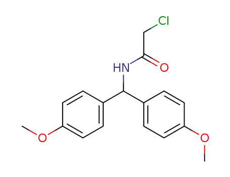 Molecular Structure of 28230-40-2 (N-[BIS(4-METHOXYPHENYL)METHYL]-2-CHLOROACETAMIDE)