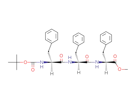 Molecular Structure of 53558-75-1 (L-Phenylalanine,
N-[(1,1-dimethylethoxy)carbonyl]-L-phenylalanyl-L-phenylalanyl-, methyl
ester)