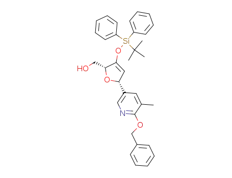 2-Benzyloxy-5-<3'-<<(1,1-dimethylethyl)diphenylsilyl>oxy>-β-D-glycero-pentofuran-3'-ulos-1'-yl>-3-methylpyridine