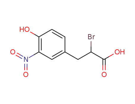 2-bromo-3-(4-hydroxy-3-nitrophenyl)propionic acid