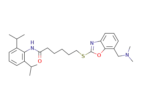 N-(2,6-diisopropylphenyl)-6-((7-((N,N-dimethylamino)methyl)benzo[d]oxazol-2-yl)thio)hexanamide