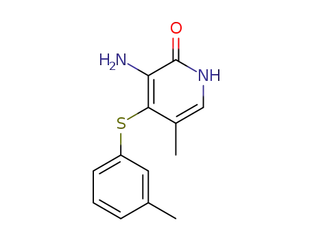 Molecular Structure of 172469-95-3 (3-amino-5-methyl-4-[(3-methylphenyl)sulfanyl]pyridin-2(1H)-one)