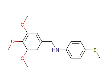 Molecular Structure of 151221-99-7 (4-(methylsulfanyl)-N-(3,4,5-trimethoxybenzyl)aniline)