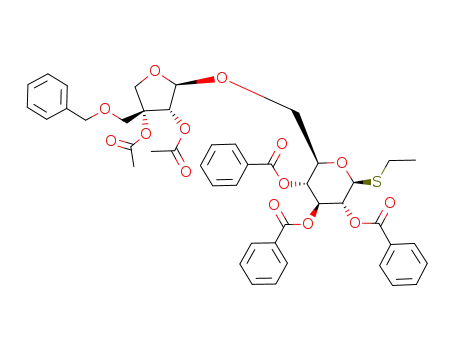 ethyl 6-O-(2,3-di-O-acetyl-5-O-benzyl-β-D-erythro-apiofuranosyl)-2,3,4-tri-O-benzoyl-1-thio-β-D-glucopyranoside