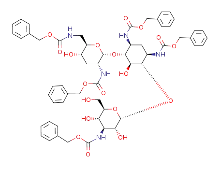 Molecular Structure of 61093-69-4 (1,3,2',6',3''-pentakis(N-benzyloxycarbonyl)-3'-deoxykanamycin B)