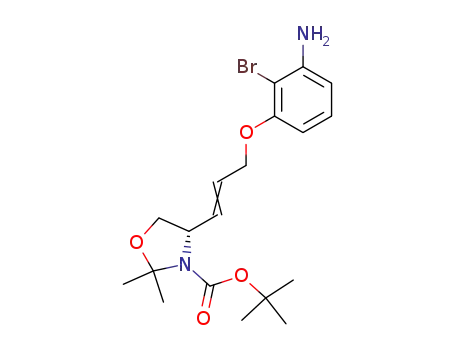 (S)-4-[(Z)-3-(3-Amino-2-bromo-phenoxy)-propenyl]-2,2-dimethyl-oxazolidine-3-carboxylic acid tert-butyl ester
