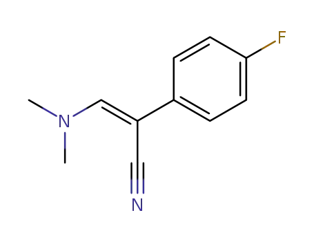 Molecular Structure of 320416-88-4 (3-(DIMETHYLAMINO)-2-(4-FLUOROPHENYL)ACRYLONITRILE)