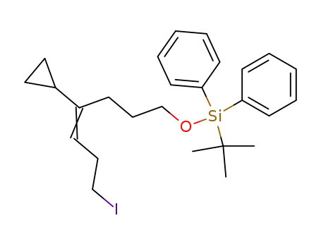 tert-Butyl-((Z)-4-cyclopropyl-7-iodo-hept-4-enyloxy)-diphenyl-silane