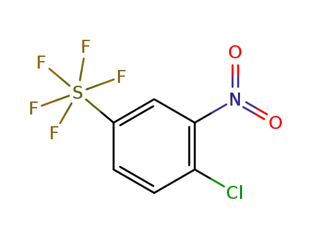Molecular Structure of 165114-87-4 (1-chloro-2-nitro-4-(pentafluorosulfanyl)benzene)