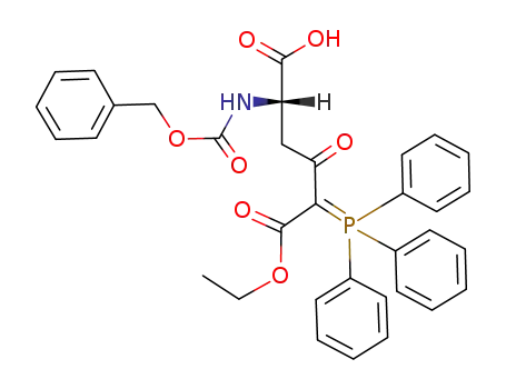 (+)-(5S)-1-Ethyl-5-<(benzyloxycarbonyl)amino>-3-oxo-2-(triphenylphosphoranylidene)hexanedioate