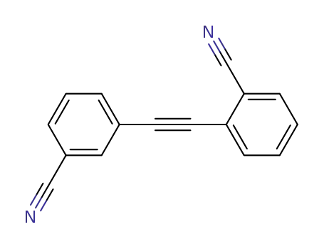 Molecular Structure of 196080-59-8 (2-[(3-cyanophenyl)-ethynyl]benzonitrile)