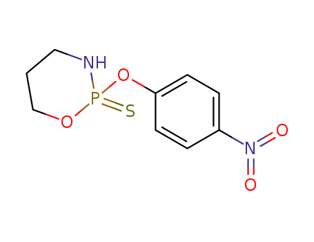 Molecular Structure of 144658-84-4 (2H-1,3,2-Oxazaphosphorine, tetrahydro-2-(4-nitrophenoxy)-, 2-sulfide)